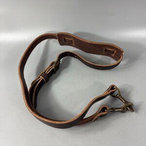 Go Forth Goods Brown Leather Adjustable Strap with Shoulder Pad